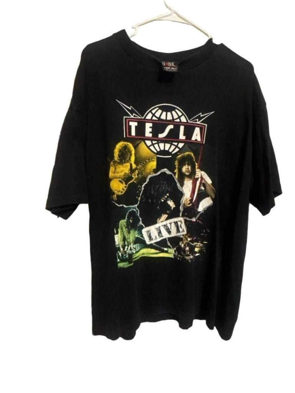 Vintage 1992 Tesla Psychotic Supper Tour Live Band T-Shirt XL Giant